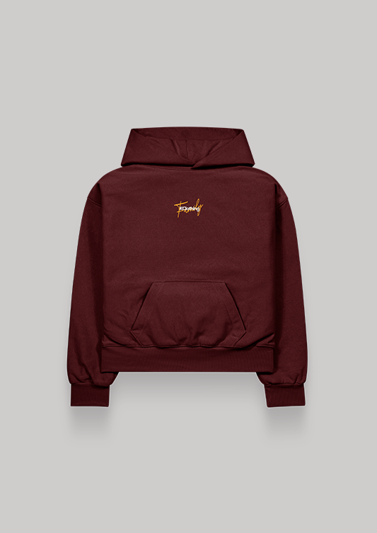 Friends Therapy Burgundy Oversized Hoodie – Midnight Therapy Series