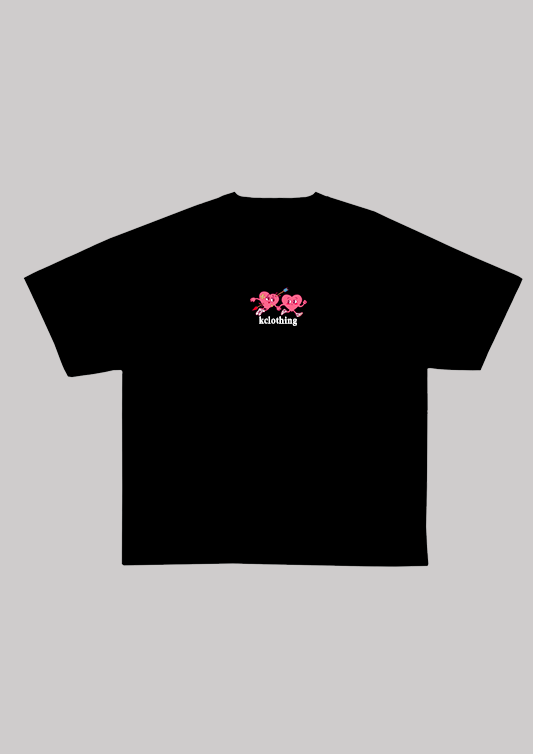 Lovers Oversized Tee – Black | Sun-Kissed Vibes