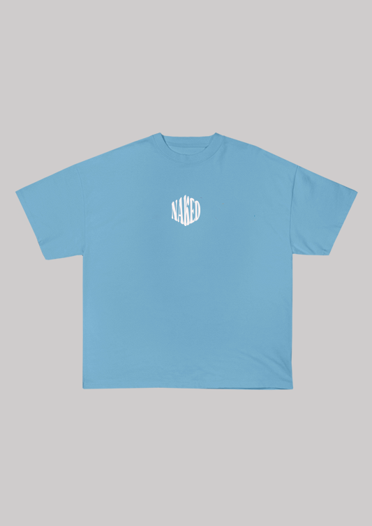 Naked Sky Blue Oversized Tee – Sun-Kissed Vibes