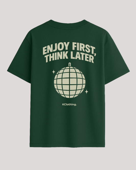 Enjoy First Green Oversized Tee – Welcome Summer