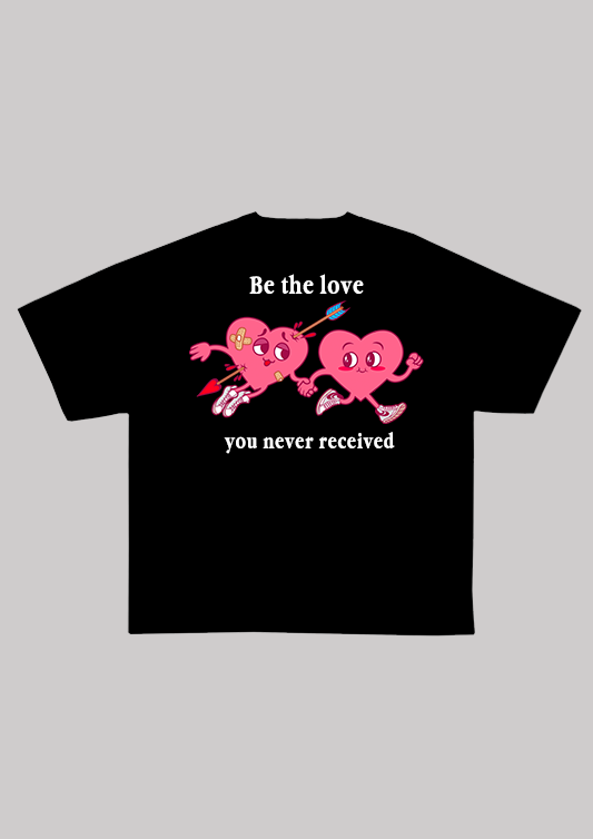 Lovers Oversized Tee – Black | Sun-Kissed Vibes