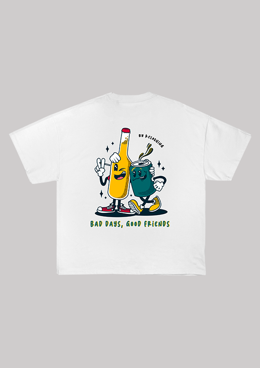 Bad Days, Good Friends Oversized Tee – Sun-Kissed Vibes