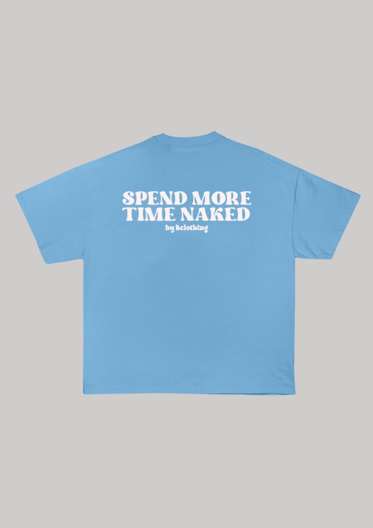 Naked Sky Blue Oversized Tee – Sun-Kissed Vibes