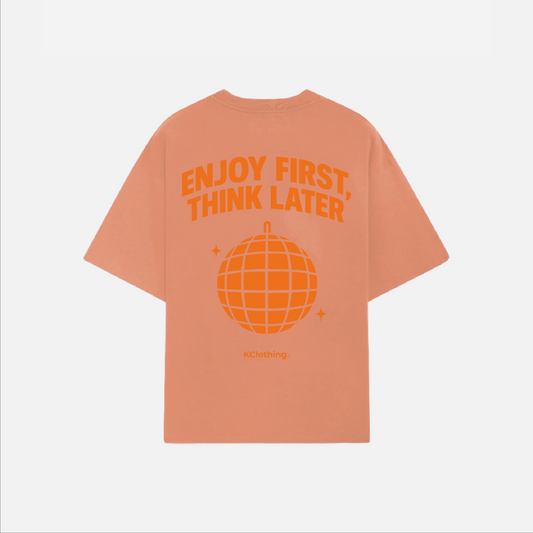 Enjoy First Orange Oversized Tee – Welcome Summer