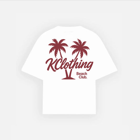 Palmeras Oversized White Tee – Welcome Summer