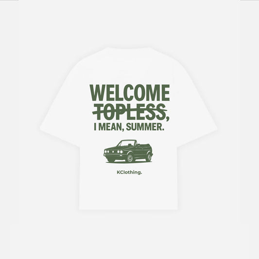 Topless Drive Crop Tee – Welcome Summer