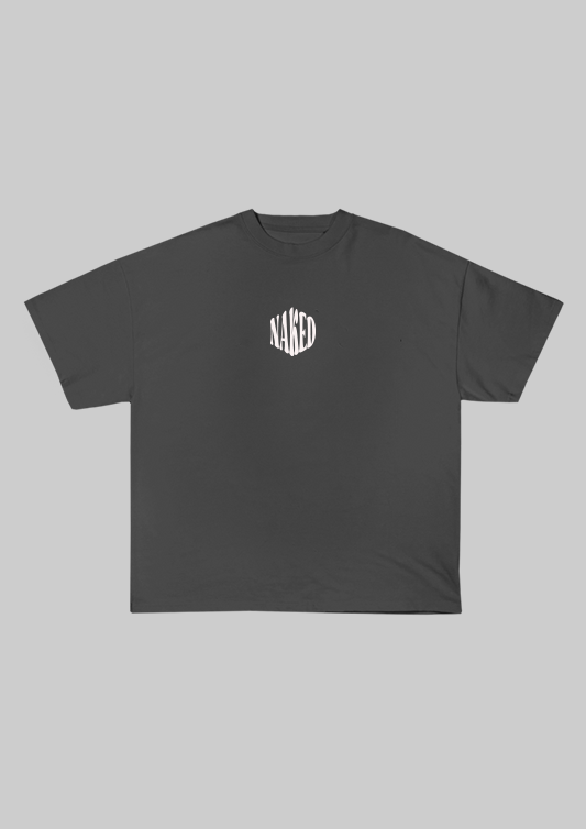 Naked Charcoal Oversized Tee – Sun-Kissed Vibes